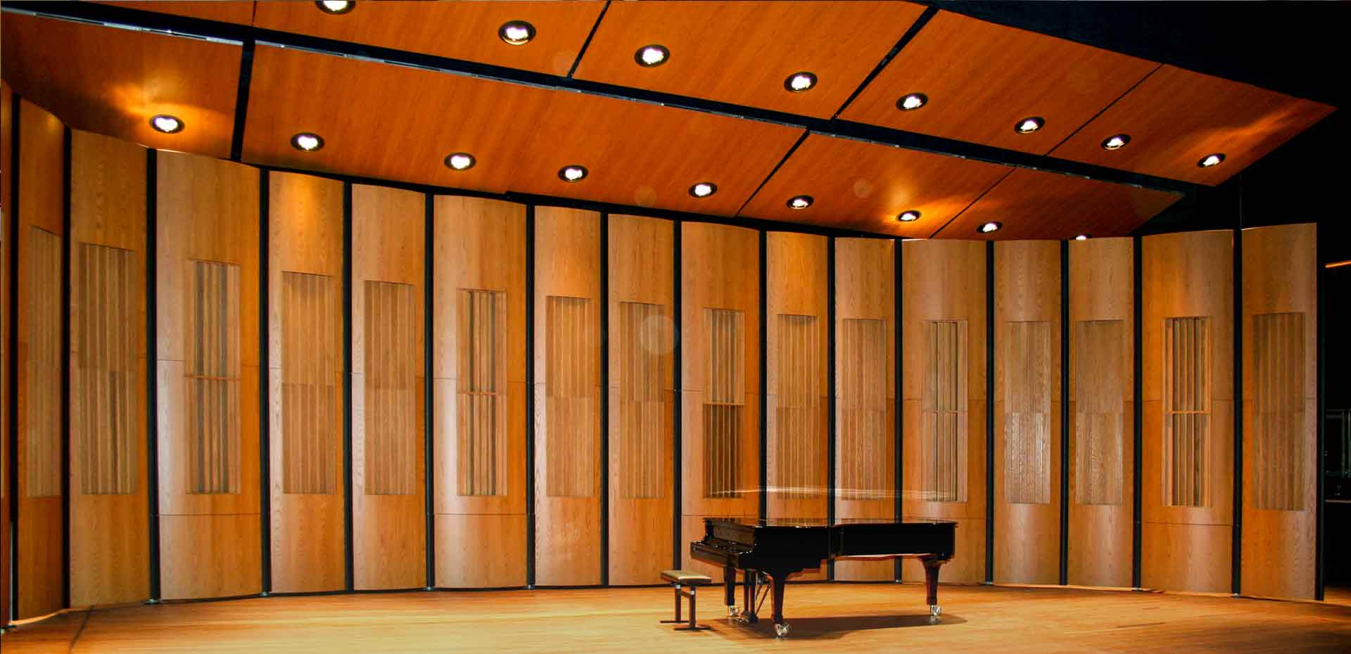 Mobiles Konzertzimmer mit Piano